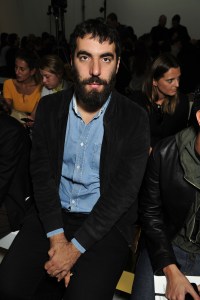 Romain Gavras front row at paco rabanne spring 2016