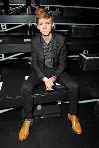 Thomas Brodie-Sangster Front Row at Saint Laurent Spring 2016