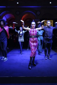 Dancers performing at the Balmain for H&M party in Paris