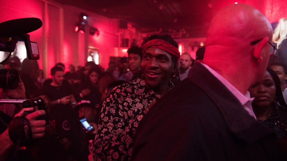 Pusha T at the launch party for his Adidas EQT Guidance 93 “Black Market” sneaker.