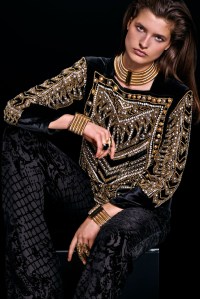 A look from Balmain x H&M.
