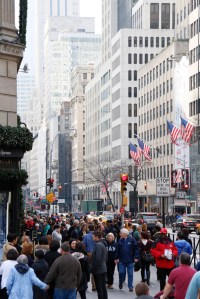 Black Friday shoppers in New York City