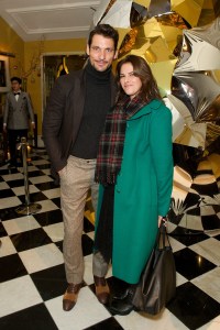 David Gandy Tracey Emin Claridge's Burberry Christmas Tree Party
