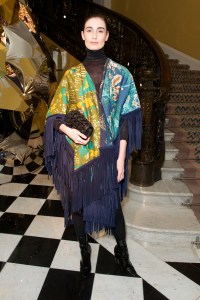 Erin O' Connor Claridge's Burberry Christmas Tree Party