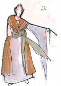 Paco Delgado’s sketch of Lili Elbe for "The Danish Girl.”