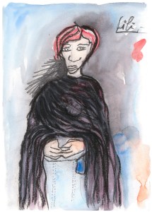 Paco Delgado’s sketch of Lili Elbe for "The Danish Girl.”