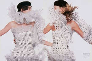 Emanuel Ungaro muslin dresses in Vogue Paris, 2004