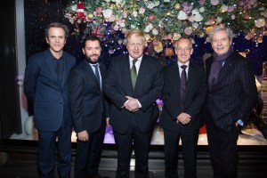 Guillaume Houzé, Alexandre Liot, Boris Johnson, Sir Peter Ricketts and Philippe Houzé
