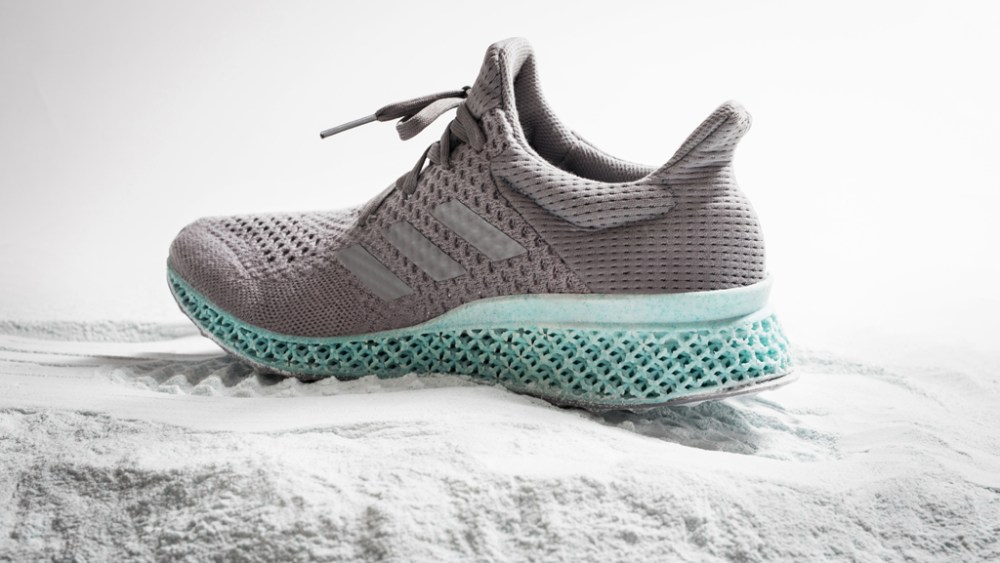 The Adidas new prototype featuring a 3-D printed sole.