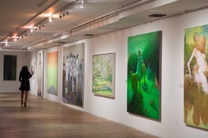 The scene at the “Unrealism” exhibit.
