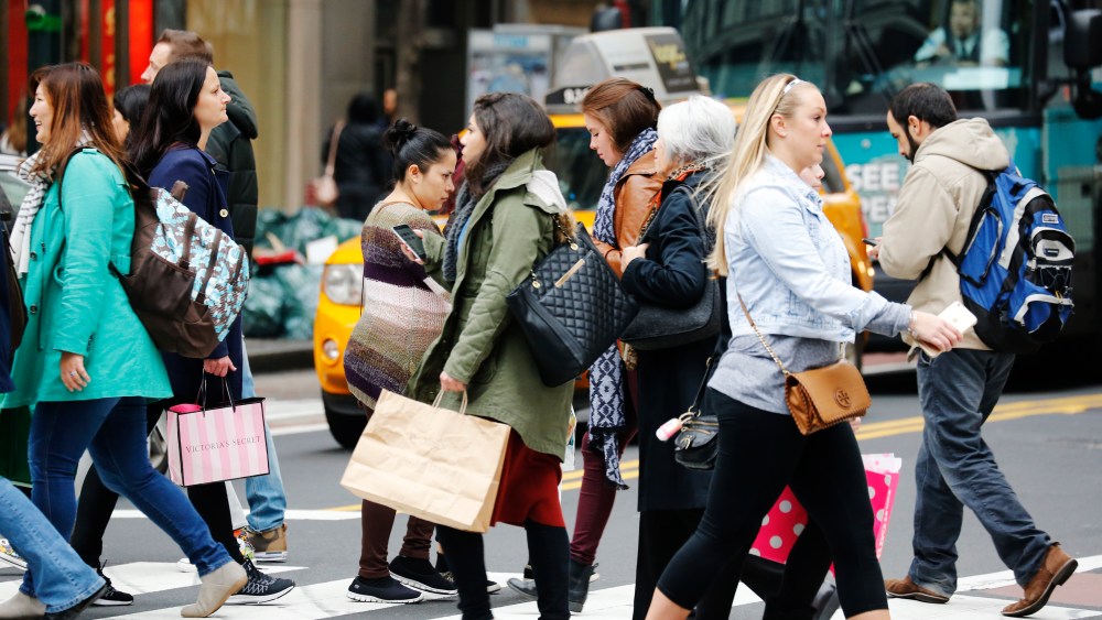 Holiday Shoppers in Midtown NYC