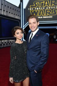 Dominic Sherwood and Sarah Hyland Star Wars 7 Premiere