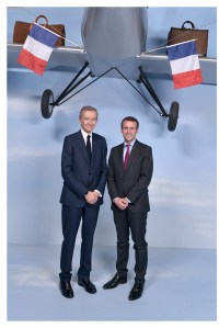 Bernard Arnault and Emmanuel Macron