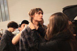 Backstage at Fendi Men's Fall 2016