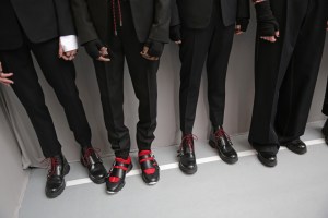 Backstage at Dior Homme men's RTW Fall 20