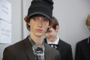 Backstage at Dior Homme men's RTW Fall 20