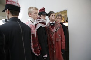 Backstage at Dior Homme men's RTW Fall 20