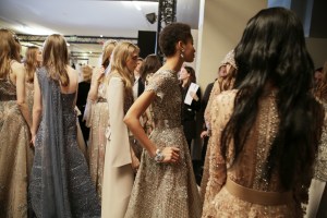 Backstage at Elie Saab Couture Spring 2016