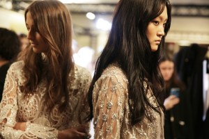 Backstage at Elie Saab Couture Spring 2016