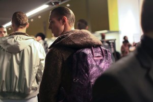 Backstage at Versace Men's Fall 2016