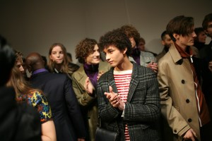 Backstage at Burberry Men's Fall 2016