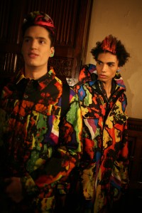 Backstage at Moschino Men's Fall 2016