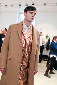 Backstage at Calvin Klein Collection Men's Fall 2016