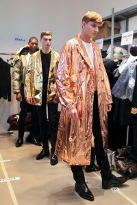 Backstage at Calvin Klein Collection Men's Fall 2016