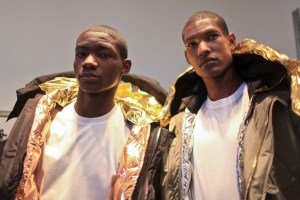 Backstage at Calvin Klein Collection Men's Fall 2016