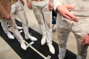 Backstage at Calvin Klein Collection Men's Fall 2016