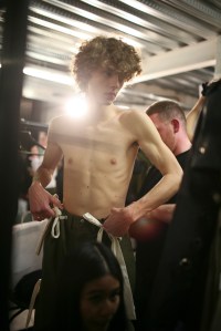Backstage at Craig Green Men's Fall 2016