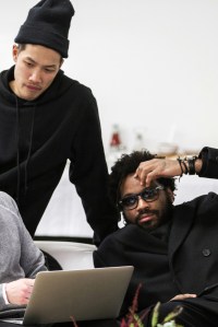 Dao-Yi Chow and Maxwell Osborne Behind the scenes of the DKNY spring '16 ad campaign.
