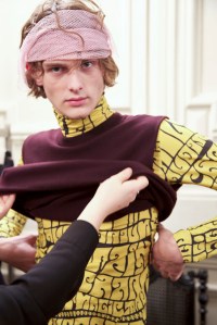 Backstage at Dries Van Noten Men's Fall 2016