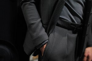 Backstage at Giorgio Armani Men's Fall 2016
