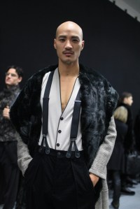 Backstage at Giorgio Armani Men's Fall 2016