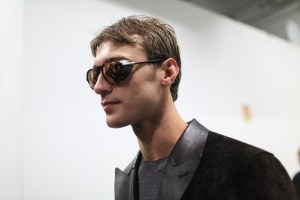 Backstage at Giorgio Armani Men's Fall 2016