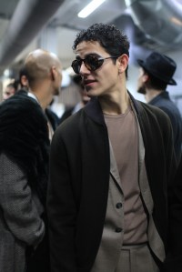 Backstage at Giorgio Armani Men's Fall 2016