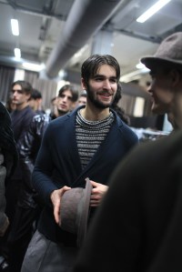 Backstage at Giorgio Armani Men's RTW Fall 2016