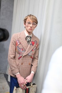Backstage at Gucci Men's RTW Fall 2016