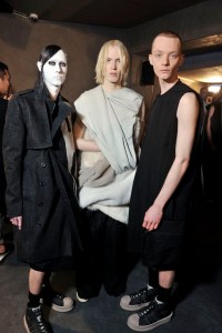 Backstage at Rick Owens Men's Fall 2016