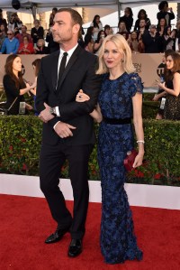 Liev Schreiber and Naomi Watts 2016 sag red carpet