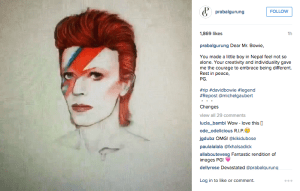 @prabalgurung on David Bowie death