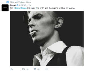 @DIESEL on David Bowie death