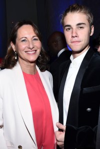 Segolene Royal and Justin Bieber Sean Penn & Friends “Help Haiti Home” Gala 2016