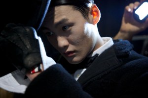 Backstage at Thom Browne Men's Fall 2016