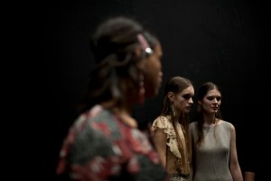 Backstage at Alberta Ferretti Fall 2016