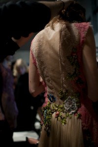 Backstage at Alberta Ferretti Fall 2016