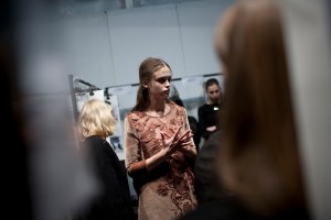 Backstage at Alberta Ferretti Fall 2016