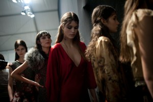 Backstage at Alberta Ferretti Fall 2016