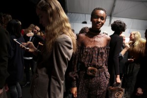 Backstage at Blumarine Fall 2016